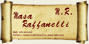 Maša Raffanelli vizit kartica